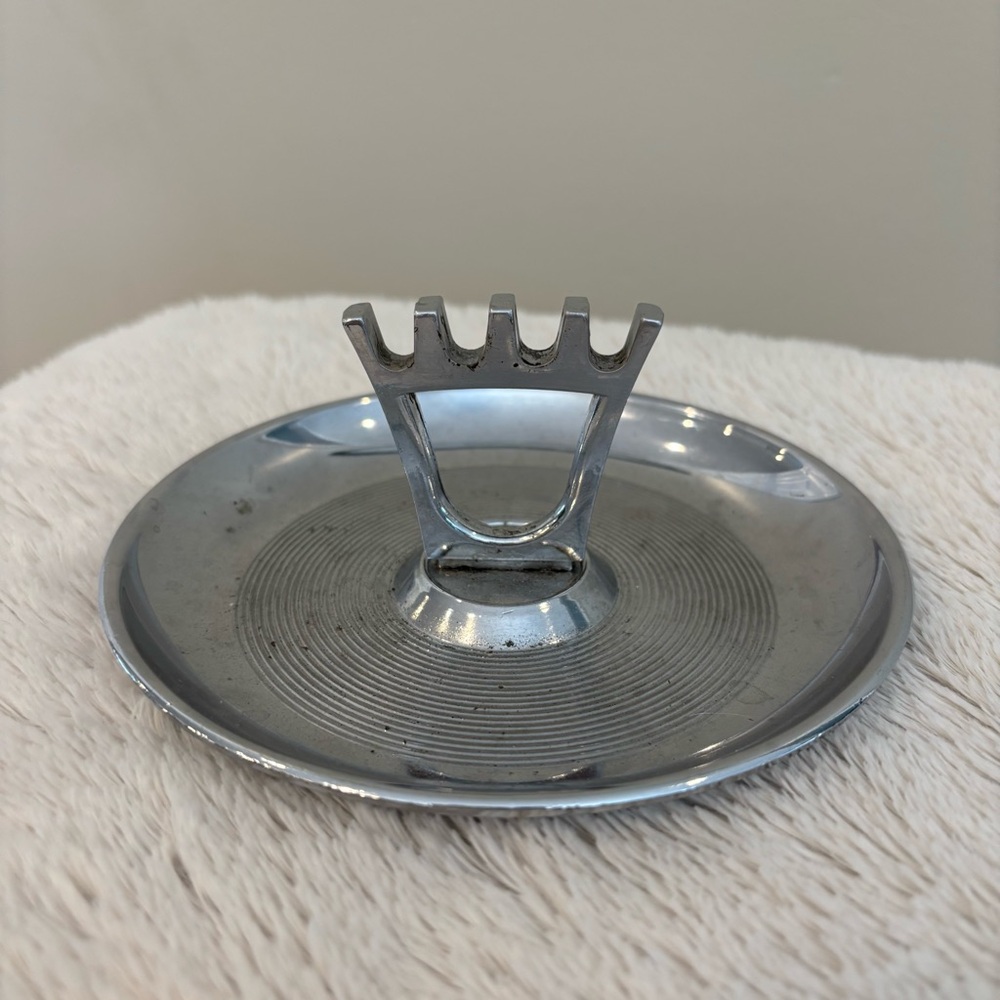 Vintage 1950’s MCM USA Hamilton Chrome Ashtray